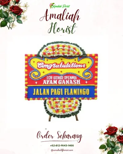 Bunga Papan Congratulation di Rum